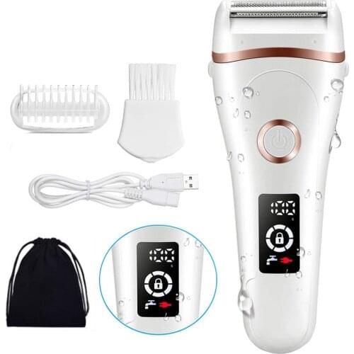USB Rechargeable Women Painless Electric Epilator Beard Hair Removal Womens Shaving Machines Portable Female Hair Trimmer LCD