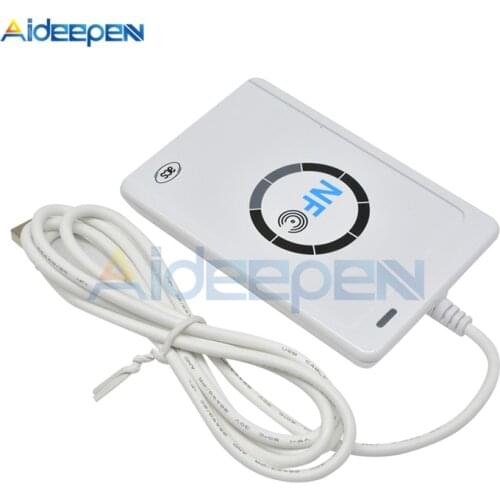 NFC Card Reader ACR122U RFID Smart Card Reader Writer Copier Duplicator Writable Clone Software USB S50 13.56mhz ISO/IEC18092