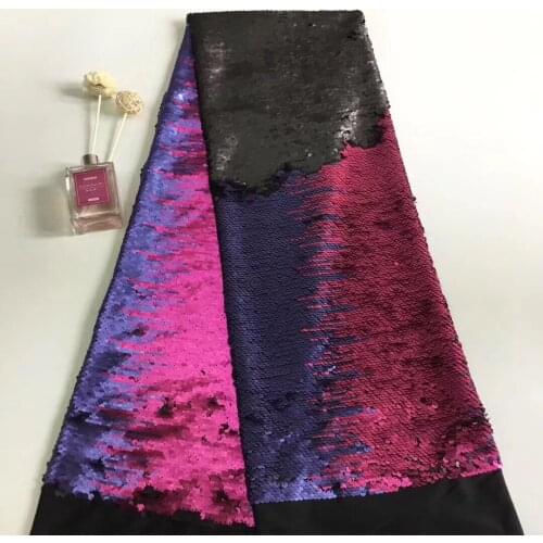Embroidered Tulle Sequins Lace Fabric,blue, red Latest African Tulle Lace Fabrics High Quality 2021 Purple gold wine T3106