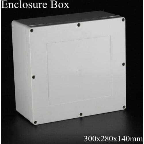 1 piece/lot) 300x280x140mm Grey ABS Plastic IP65 Waterproof Enclosure PVC Junction Box Electronic Project Instrument Case