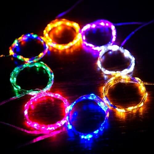 100cm/lot Button Battery String Lights Diy Background Wall Dress Up Party Birthday Holiday Celebration Site Room Layout E11081