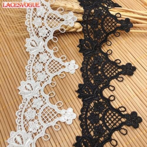 14yards 6.2cm Embroidery lace trim patchwork Handmade DIY Garment needlework sewing accessories fabric Clothing Decoration 585