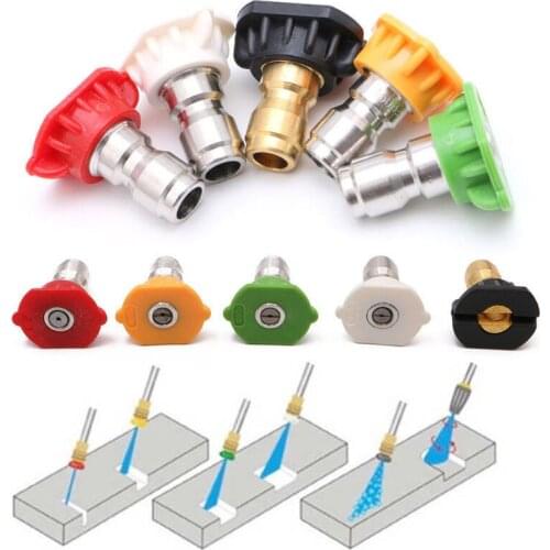 5 Pcs/Set Spray Nozzle Tips For Karcher High Pressure Washer Snow Foam Lance #252139