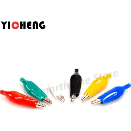 6pcs DIY alligator clip, test clip, power cord clip, battery clip for experiment, medium length 35mm clip