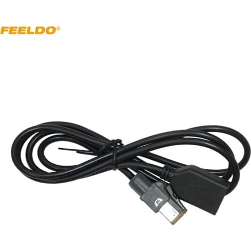 FEELDO Car Audio Female USB AUX-In Cable Adapter 4Pin Connector For Subaru Forester XV/Outback/Legacy #HQ5662