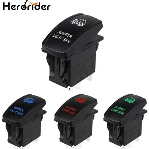 Car Switch Carling Style LED Light Bar Toggle Rocker Switch 5 Pin SPST ON-OFF Waterproof Rocker Switch for Car Boat Truck 12V