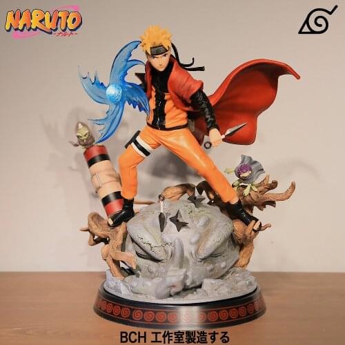 BANDAI Anime Naruto Figure Model Burning Wind Toad Fairy Naruto Action Figure 28CM Resin+pvc Toy Decoration Collection