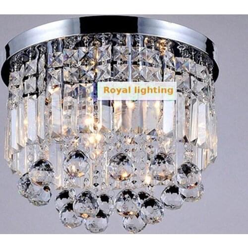 Free shipping 8" 10" mini crystal porch light Balcony led ceiling lamp small crystal light dining room Corridor ceiling lighting