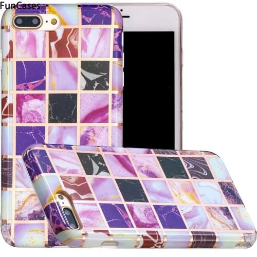 Cool High Quality IMD Cases For etui iPhone 7 Plus Marble Estojo Mirror Cases sFor Coque Apple iPhone phone case 8 Plus Cover