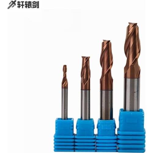 End mills 4mm 5mm 6mm 8mm 12mm 2 Flute HRC62 Carbide endmill machine Tungsten Steel cnc Milling Cutter End Mill machine tools
