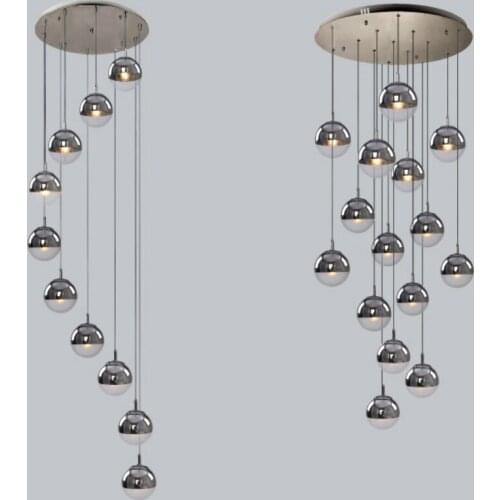 Modern restaurant chandeliers stairs chandeliers creative personality rotating crystal villa duplex chandeliers LB12186