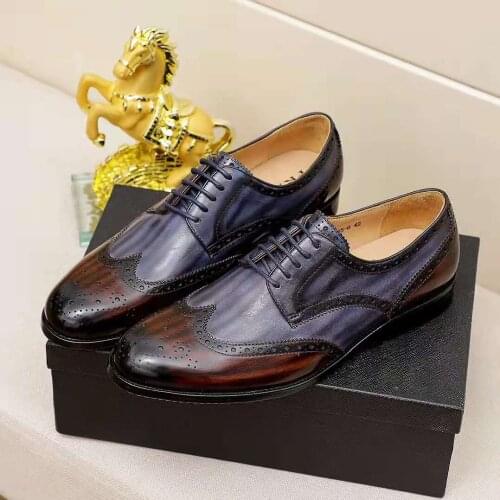 Мужские кожаные туфли meanKiss China At AliExpress