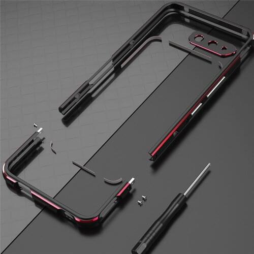 Metal Protective Cover Frame Case Bumper Slim Lock Screw Phone Cover w/ Lens Ring for ASUS ROG5/5pro/ultimate Phone Accessories