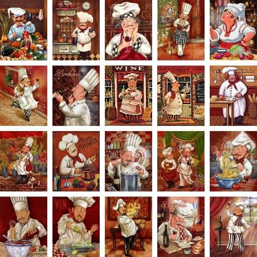 MUXUN 5d Diamond Painting Chef Diamond Embroidery God Cookery Full Diamond Home Decoration Arrival Diamond Mosaic Handmade Gift