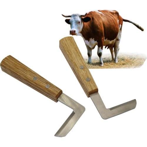 Livestock Cattle Horse Hoof Knife Shears Double Edge Animal Foot Pruning Tools Veterinary Right/Left Hand Hoof Repairing Knife