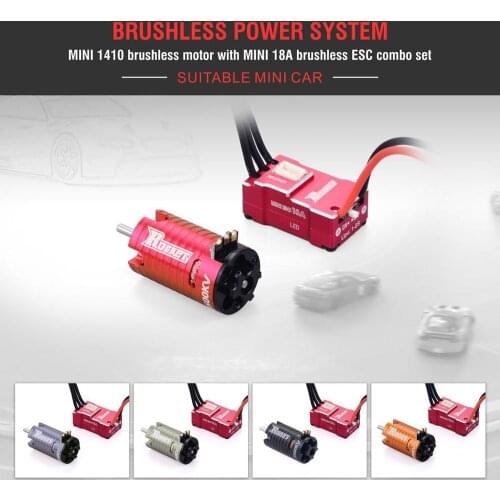 Rocket Mini 1410 2500KV 3500KV 5500KV 7500KV 9500KV Brushless Motor & 18A ESC for 1/24 1/28 1/32 Kyosho Mini-Z AWD RC car