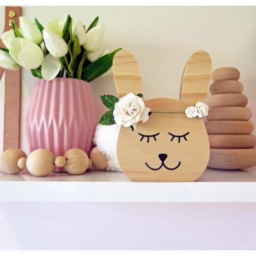 Mountchen Nordic Nursery Decor Bunny Felt Sheep For Kids Room Decor Scandinavian Ornaments Decor For Children Kids Baby Room
