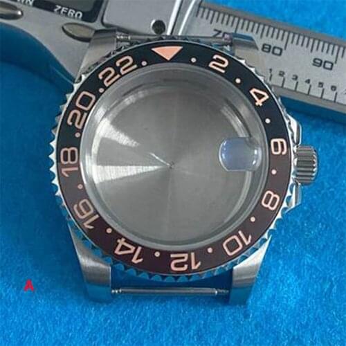 Glass 316L Stainless Steel Watch Case 40MM Sapphire for NH35 Mechanical Movement Watch Accessories