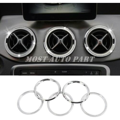 Rhinestone Style Console Air Vent Outlet Cover Ring For Benz A B Class W176 W246 2012-2018 Car accesories interior Car Trim