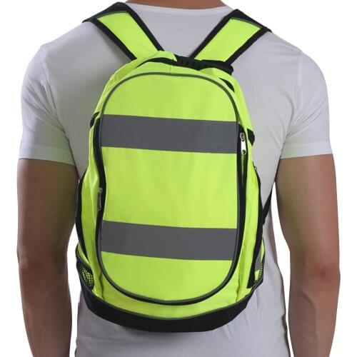 Highly Reflective Luminous Bicycle Backpack Oxford Sports Bags Women Men Ultralight Riding Backpack Outdoor Hiking Travel Bag