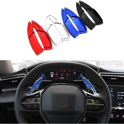 For Peugeot 208 2008 308 3008 508 5008 SW GT Car Steering Wheel Paddles Shift Extension Shifter The Rudder DSG Gear Car Stickers
