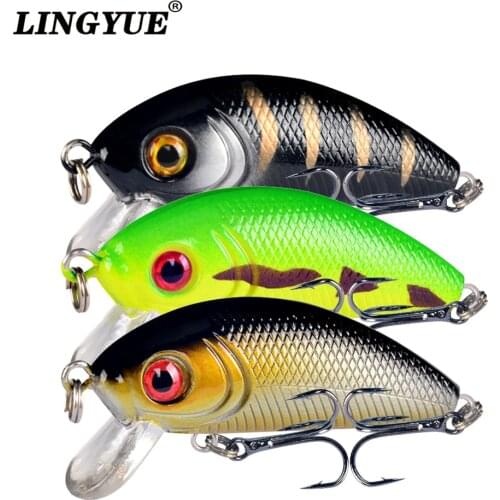 LINGYUE wobblers Jerkbait 8 Colors 5cm 4.2g Hard Bait Small Minnow Crank Fishing lures Bass Fresh Salt water tackle sinking lure