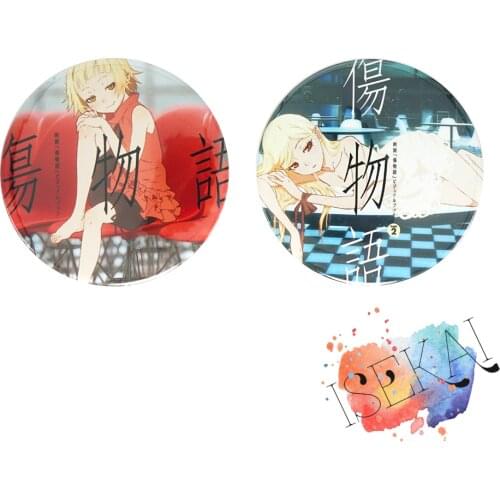 Monogatari Anime Badge Kizumonogatari Oshino Shinobu Kissshot Acerolaorion Heartunderblade Metal Badge Brooch Pins