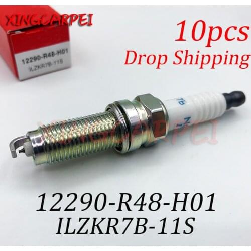 10pcs ILZKR7B-11S 12290-R48-H01 Iridium Spark Plug Fit For Honda Accord CIVIC CR-V Aacura TSX TL RL MDX ZDX 08-11