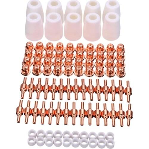 100Pcs PT-31 LG-40 Air Plasma Cutter Cutting Nozzles Electrode Tip Torch Consumable Kits 40A Fit For LGK-40 CUT-40 BPS40
