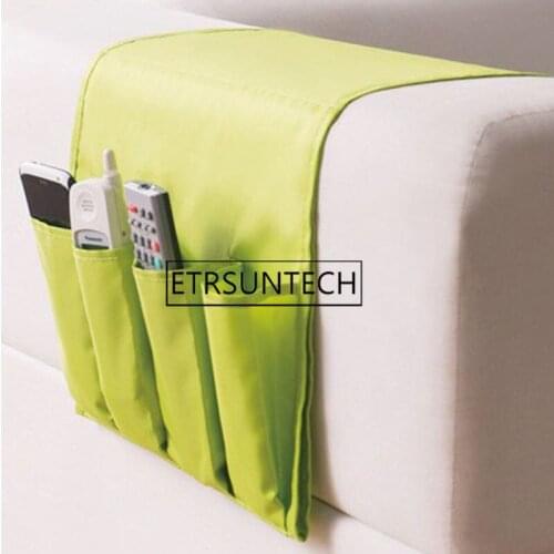 150pcs Sofa Arm Rest Remote Control Holder Storage Bag TV Remote Control Organizer 4 Pockets for Cell Phones Magazine
