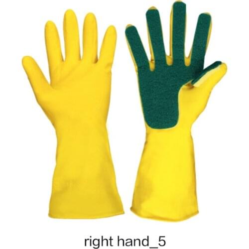 2PCS Kitchen Cleaning Gloves Reusable Sponge Fingers Household Garden Dishwashing Latex Washing Gloves Disposable Tools