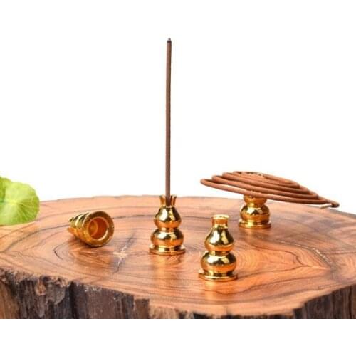 200pcs Alloy copper gourd incense insertion furnace incense base line saucer Incense stick Home Aromatherapy Accessories #6306