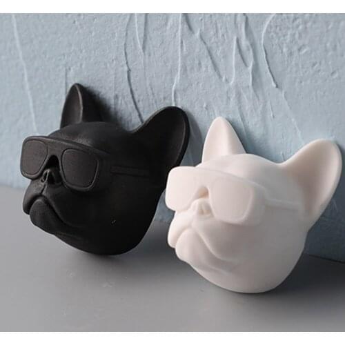 5.7*5.5*3.3cm Eyeglass Dog Plaster Aromatherapy Silicone Mold DIY Candle Soap Mould Chocolate Baking Molds Car Decoration JU0171