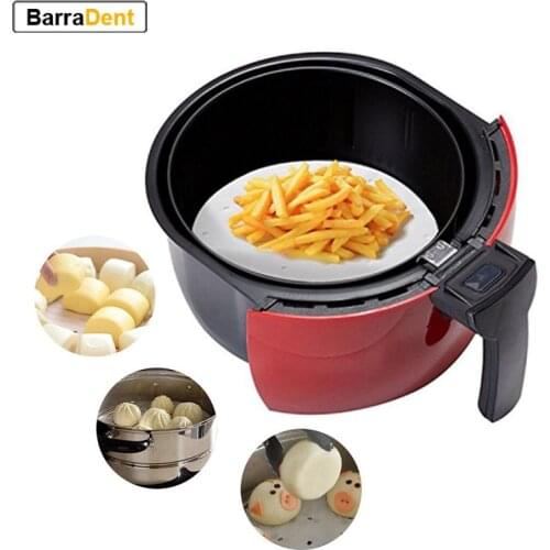 18cm Airfryer Accessories 100pcs/set Air Fryer Paper Non Stick OilPaper for Pizza BBQ Maker Cookie Oven Air Fryer Pads