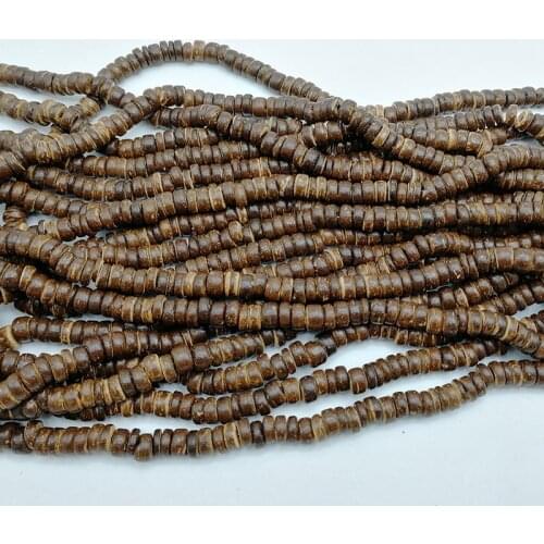 5/8MM Natural Coconut Shell Beads and Beads Wooded Round Column Spacer Beads for Jewelry Making DIY Bracelet Necklace Jewelery