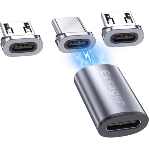 Mini USB Type C Magnetic Adapter For IPhone Samsung USB C Female To Micro USB Male Magnet USB-C Type-C Converter Adapter