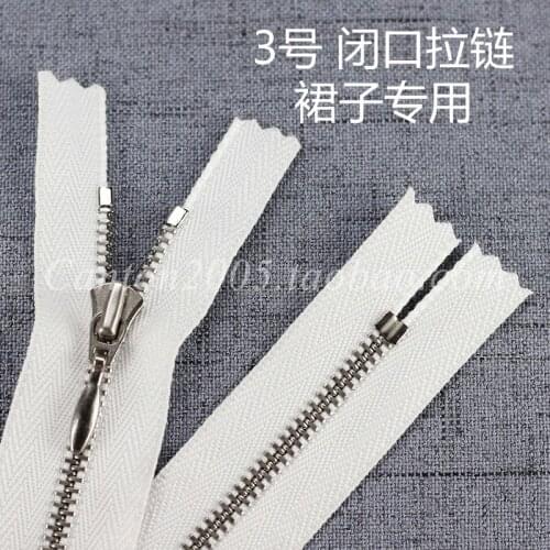 Number 3 Closed-tailed Zipper Pants Skirt Zipper Silver Teeth