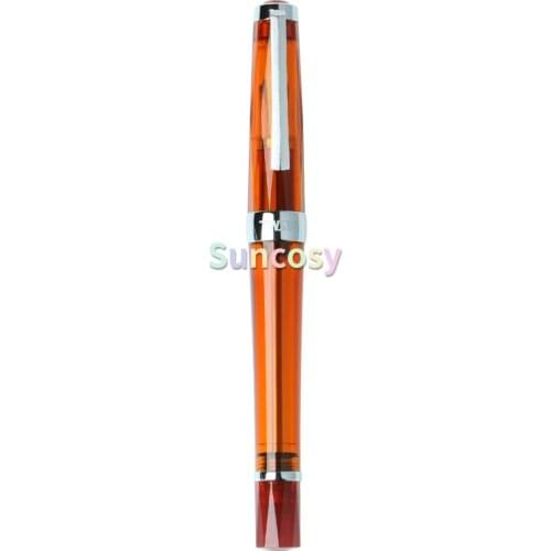 TWSBI Vac 700 Amber Fountain Pen Limited edition, Transparent Acrylic Large Ink Capacity Writing Pen Box