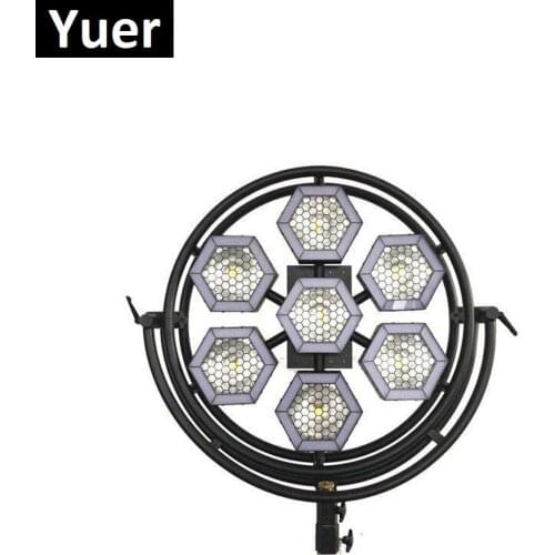 Professional LED Stage Light 7X100W Warm White LED Retro Flash Light With 162Pcs RGB 3IN1 LEDS DMX Party Light LED Pixel Light