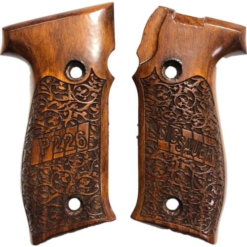 Sig Sauer P226 Special Series Laser Cutting Sig Sauer P226 Writing Wooden Grip Mod4