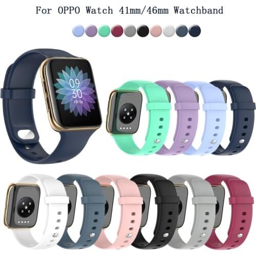Fit for Oppo Watch 41mm/46mm Smart Wristband Silicone Replacement Watchband Strap