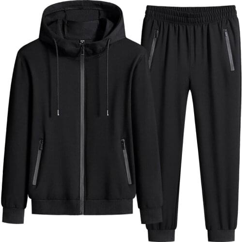 Tracksuit Men Sportswear Sets New Spring Autumn Clothing Hooded Suit Male 2 Pieces Sweatshirt + Sweatpants Big Size 7XL 8XL