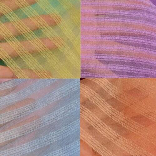 Decoration fabric craft yarn organza stripped party decoration backgroud fabric hand craft DIY doll cloth