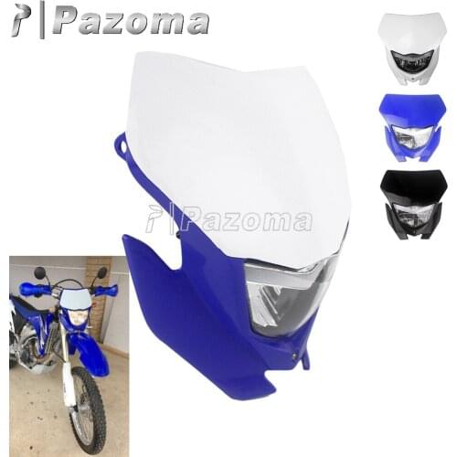 Universal Dirt Bike Motorcycle Headlamp H4 Head Light For Yamaha WR250 WR450F YZ250 YZ450F Off Road Motocross Headlight Fairing