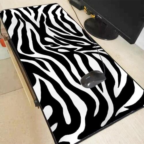 XGZ Cool Black and White Lines Gaming Speed Mouse Pad Computer Gamer Mousepad Large Game Rubber No-slip Mouse Mat for PC Laptop