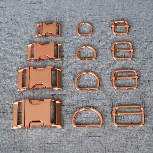 1 Set 15mm 20mm 25mm 32mm Heavy Paracord Metal Buckle Clip Clasp Belt Straps D Ring Adjuster Slider Harness Hardware