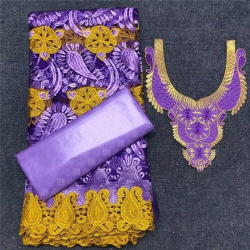 2.5 y lace +2.5 y Perfume Bazin Brode riche +collar embroidery African fabrics Tulle cord Lace popular Dubai style XM082101