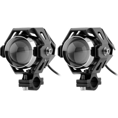 2PCS Motorcycle Headlight U5 Moto Auxiliary Lightings LED Spotlights Motorbike Lamps Fog light DRL Universal 12V For Bicycles