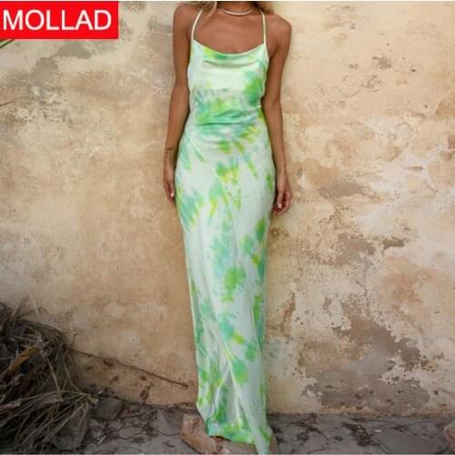 2021 Cross-Border AliExpress Summer Spaghetti-Strap Floral Print Pile Collar Slim Temperament Commute Mid-Waist Dress