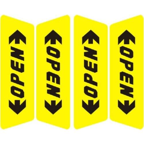 4pcs/set Car styling Door Open Warning Stickers For Peugeot 206 207 208 301 307 308 407 408 508 607 2008 3008 4008 5008 RCZ
